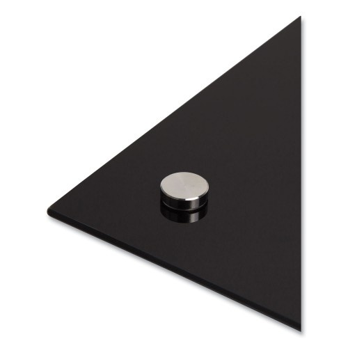 U Brands Glass Dry Erase Board, 47 X 35, Black Surface