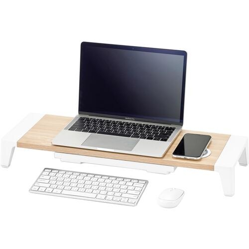 Bostitch Wireless Charging Wooden Monitor Stand