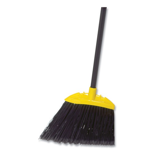 Rubbermaid Commercial Jumbo Smooth Sweep Angled Broom, 46" Handle, Black/Yellow