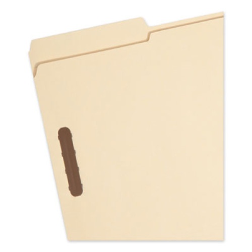 Smead Top Tab Fastener Folders, 1/3-Cut Tabs: Assorted, 0.75" Expansion, 2 Fasteners, Letter Size, Manila Exterior, 50/Box