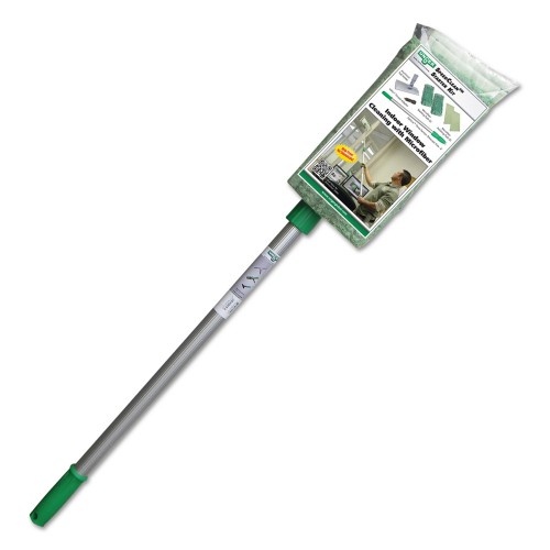 Unger Indoor Window Cleaning Kit, Aluminum, 72" Extension Pole, 8" Pad Holder