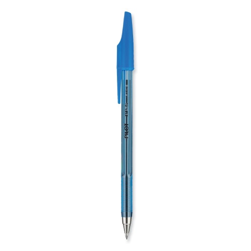 Pilot Better Ballpoint Pen, Stick, Fine 0.7 Mm, Blue Ink, Translucent Blue Barrel, Dozen