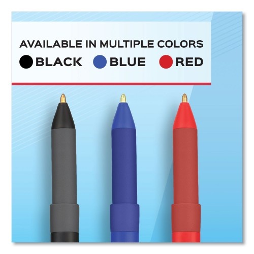 Paper Mate Write Bros. Grip Ballpoint Pen, Stick, Medium 1 Mm, Red Ink, Red Barrel, Dozen
