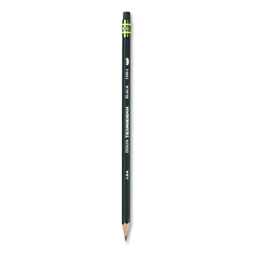 Ticonderoga Pencils, Hb (#2), Black Lead, Black Barrel, Dozen