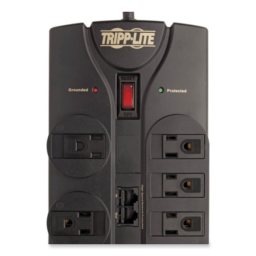 Tripp Lite Protect It! Surge Protector, 8 Ac Outlets, 10 Ft Cord, 3,240 J, Black
