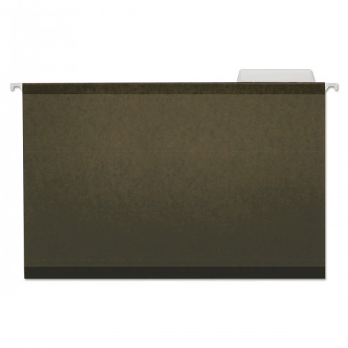 Universal Deluxe Reinforced Recycled Hanging File Folders, Legal Size, 1/3-Cut Tabs, Standard Green, 25/Box