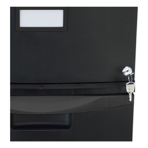 Storex Single-Drawer Mobile Filing Cabinet, 14.75W X 18.25D X 12.75H, Black