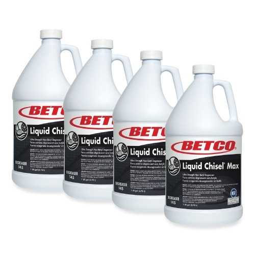 Betco Liquid Chisel Max Non-Butyl Degreaser, Characteristic Scent, 1 Gal Bottle, 4/Carton