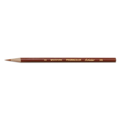 Prismacolor Scholar Colored Pencil Set, 3 Mm, 2B (#2), Assorted Lead/Barrel Colors, Dozen