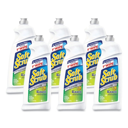 Soft Scrub Cleanser With Bleach Commercial 36 Oz Bottle, 6/Carton