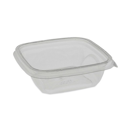 Pactiv Earthchoice Square Recycled Bowl, 12 Oz, 5 X 5 X 1.63, Clear, Plastic, 504/Carton