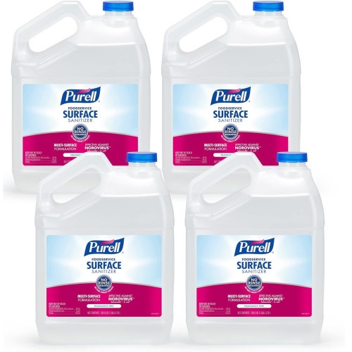 Purell Foodservice Surface Sanitizer, Fragrance Free, 1 Gal Bottle, 4/Carton
