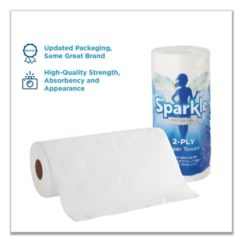 Georgia-Pacific Sparkle Ps Perforated Paper Towels, 2-Ply, 11X8 4/5, White,70 Sheets,30 Rolls/Ct