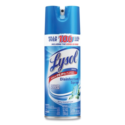 Lysol Brand Disinfectant Spray, Spring Waterfall, Liquid, 12.5 Oz Aerosol Spray, 12/Carton