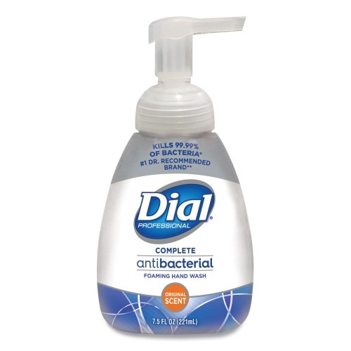 Dial Antibacterial Foaming Hand Wash, Original, 7.5 Oz Pump, 8/Carton