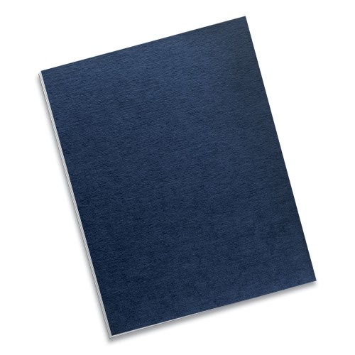 Fellowes Linen Texture Binding System Covers, 11 X 8-1/2, Navy, 200/Pack