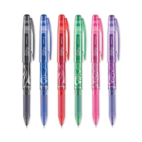 Pilot Frixion Ball Erasable Gel Pen, Stick, Extra-Fine 0.5 Mm, Assorted Ink And Barrel Colors, 6/Pack