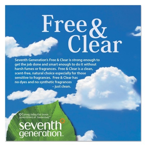 Seventh Generation Natural Liquid Fabric Softener, Free & Clear, 42 Loads, 32 Oz Bottle, 6/Carton