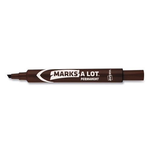 Avery® Marks-A-Lot® Large Desk-Style Permanent Markers, Chisel Point,  Assorted Colors, Set Of 12