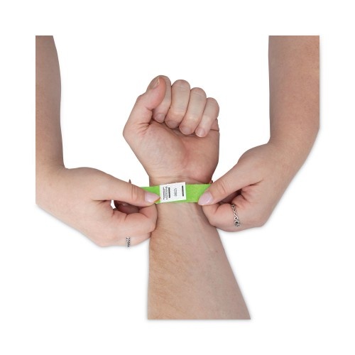 Advantus Crowd Management Wristband, Sequential Numbers, 9 3/4 X 3/4, Neon Green, 500/Pk