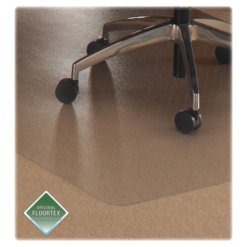 Floortex Cleartex Ultimat Plush Pile Carpet Polycarbonate Rectangular Chair Mat