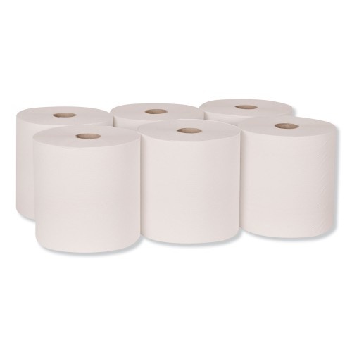 Tork Advanced Hardwound Roll Towel, 1-Ply, 7.88" X 800 Ft, White, 6 Rolls/Carton