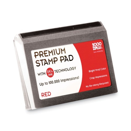 Cosco Microgel Stamp Pad For 2000 Plus, 3 1/8 X 6 1/6, Red
