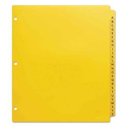 Avery Heavy-Duty Preprinted Plastic Tab Dividers, 26-Tab, A To Z, 11 X 9, Yellow, 1 Set