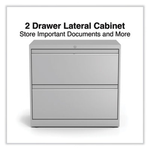 Alera Lateral File, 2 Legal/Letter-Size File Drawers, Light Gray, 36" X 18.63" X 28"