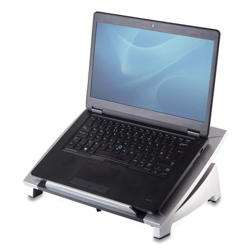 Fellowes Office Suites Laptop Riser, 15 1/8 X 11 3/8 X 4 1/2-6 1/2, Black/Silver