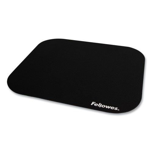 Fellowes Polyester Mouse Pad, Nonskid Rubber Base, 9 X 8, Black