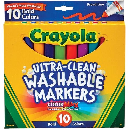 Crayola Pip-Squeaks Skinnies Washable Markers, Medium Bullet Tip, Assorted  Colors, 64/Pack