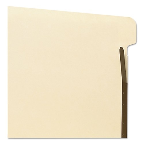 Smead Self-Adhesive Folder Dividers With Twin-Prong Fasteners For Top/End Tab Folders, 1 Fastener, Letter Size, Manila, 25/Pack