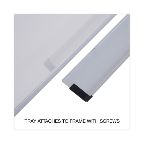 Universal Modern Melamine Dry Erase Board With Aluminum Frame, 72 X 48, White Surface