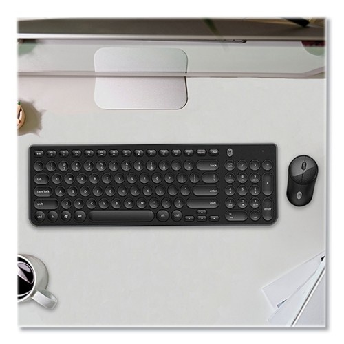 Otm Essentials Pro Wireless Keyboard & Optical Mouse Combo, 2.4 Ghz Frequency, Black
