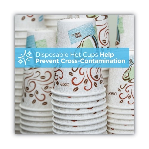 Dixie Combo Bag, Paper Hot Cups, 10Oz, 50/Pack