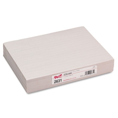 Pacon Skip-A-Line Ruled Newsprint Paper, 1" Two-Sided Long Rule, 8.5 X 11, 500/Pack