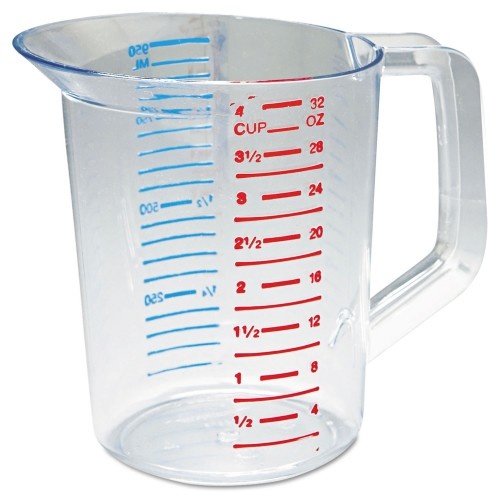 Rubbermaid Commercial Bouncer Measuring Cup, 32 Oz, Clear