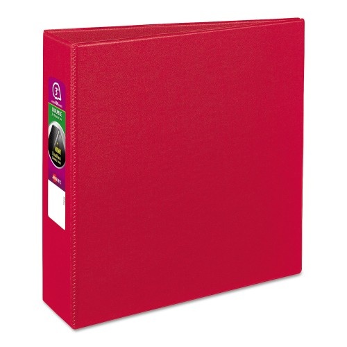 Avery Durable Non-View Binder With Durahinge And Slant Rings, 3 Rings, 3" Capacity, 11 X 8.5, Red