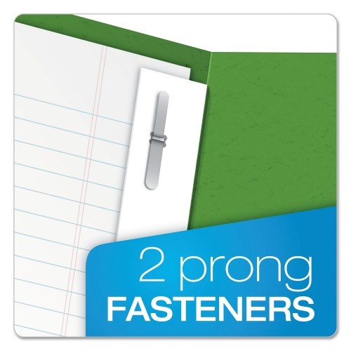 Oxford Twin-Pocket Folders With 3 Fasteners, Letter, 1/2" Capacity, Green, 25/Box