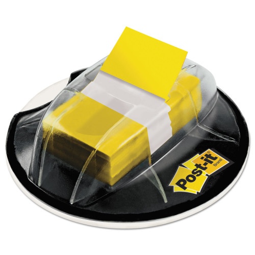 Post-It Page Flags In Desk Grip Dispenser, 1 X 1.75, Yellow, 200/Dispenser