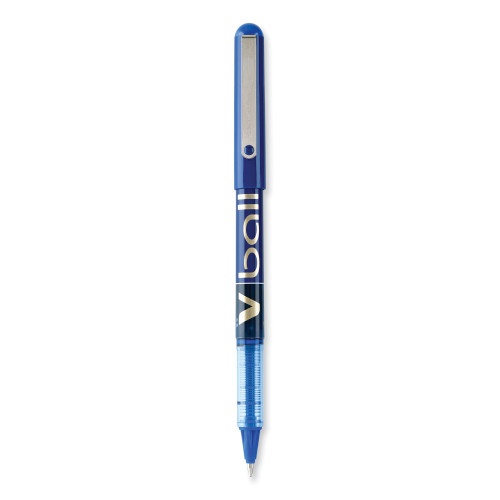 Pilot Vball Liquid Ink Roller Ball Pen, Stick, Fine 0.7 Mm, Blue Ink, Blue Barrel, Dozen
