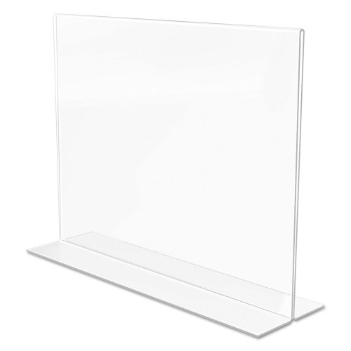 Deflecto Classic Image Double-Sided Sign Holder, 11 X 8 1/2 Insert, Clear