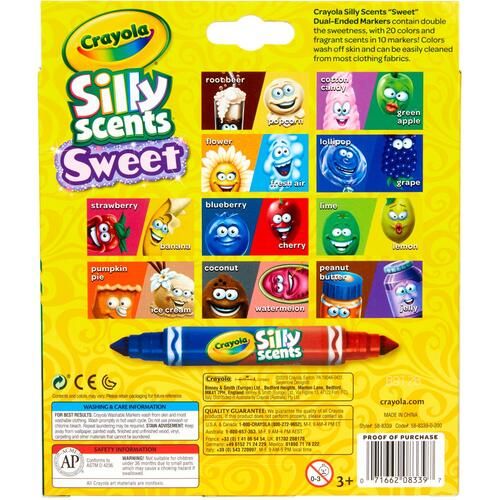 Crayola Silly Scents Slim Scented Washable Markers