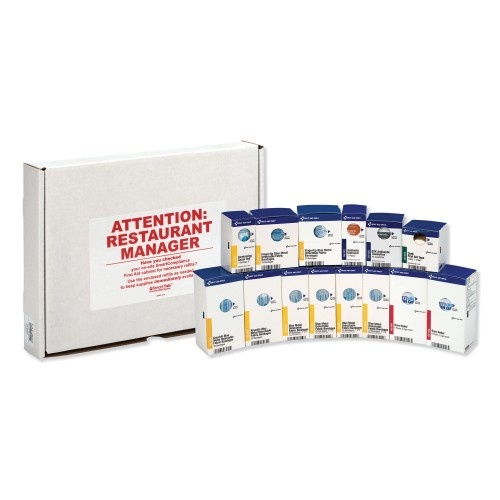 First Aid Only Smartcompliance Restaurant First Aid Cabinet Refill, 214-Pieces