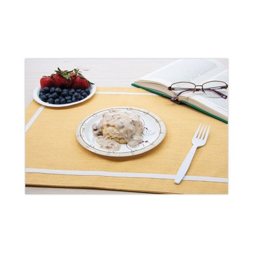 Solo Symphony Paper Dinnerware, Mediumweight Plate, 6" Dia, Tan, 125/Pack Pk)