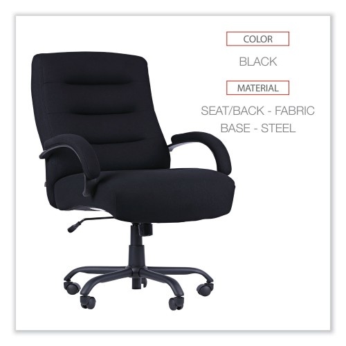 Alera Kesson Series Big/Tall Office Chair, Supports Up To 450 Lb, 21.5" To 25.4" Seat Height, Black