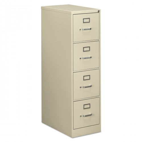 Alera Economy Vertical File, 4 Letter-Size File Drawers, Putty, 15" X 25" X 52"