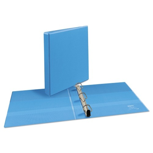 Avery Heavy-Duty Non Stick View Binder With Durahinge And Slant Rings, 3 Rings, 1" Capacity, 11 X 8.5, Light Blue,