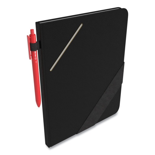 Tru Red Large Starter Journal, 1-Subject, Narrow Rule, Black Cover, 10 X 8 Sheets